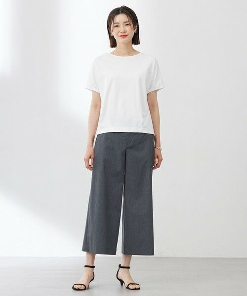 L size ONWARD(大きいサイズ) / エルサイズオンワード その他パンツ | 【洗える】ソフトシャンブレー クロップド パンツ | 詳細12