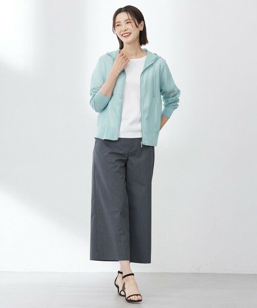 L size ONWARD(大きいサイズ) / エルサイズオンワード その他パンツ | 【洗える】ソフトシャンブレー クロップド パンツ | 詳細13