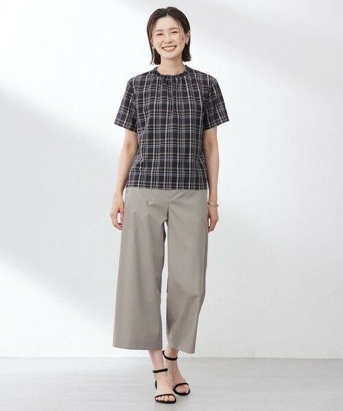 L size ONWARD(大きいサイズ) / エルサイズオンワード その他パンツ | 【洗える】ソフトシャンブレー クロップド パンツ | 詳細19