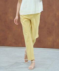 L size ONWARD(大きいサイズ) / エルサイズオンワード その他パンツ | 【洗える】セルロースリネンストレッチ テーパード パンツ