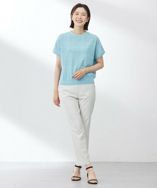 L size ONWARD(大きいサイズ) / エルサイズオンワード その他パンツ | 【洗える】セルロースリネンストレッチ テーパード パンツ | 詳細7