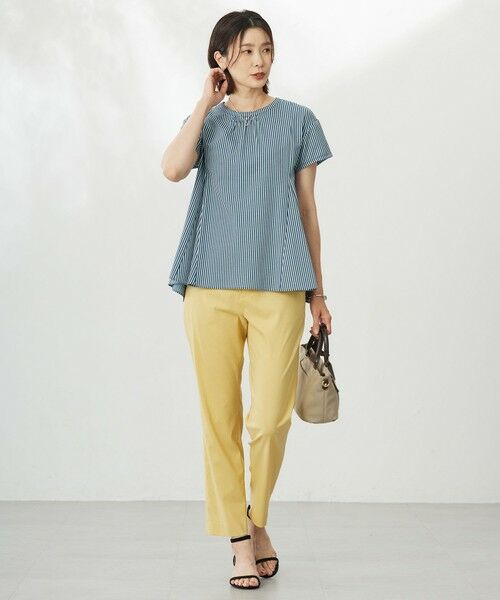 L size ONWARD(大きいサイズ) / エルサイズオンワード その他パンツ | 【洗える】セルロースリネンストレッチ テーパード パンツ | 詳細24