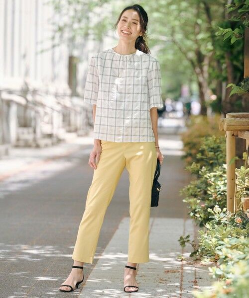 L size ONWARD(大きいサイズ) / エルサイズオンワード その他パンツ | 【洗える】セルロースリネンストレッチ テーパード パンツ | 詳細23