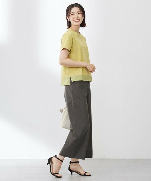 L size ONWARD(大きいサイズ) / エルサイズオンワード その他パンツ | 【洗える】セルロースリネンストレッチ イージー パンツ | 詳細16