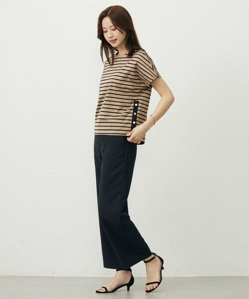 L size ONWARD(大きいサイズ) / エルサイズオンワード その他パンツ | 【洗える】Crispyツイル ストレート パンツ | 詳細3