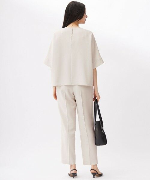 L size ONWARD(大きいサイズ) / エルサイズオンワード その他パンツ | 【カタログ掲載・セットアップ対応・接触冷感・UVカット・洗える】ライトリネンライクテーパード パンツ | 詳細7