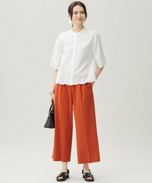 L size ONWARD(大きいサイズ) / エルサイズオンワード その他パンツ | 【カタログ掲載・セットアップ対応・接触冷感・UVカット・吸水速乾・抗菌防臭・洗える】ハイカウントモクロディ パンツ | 詳細3