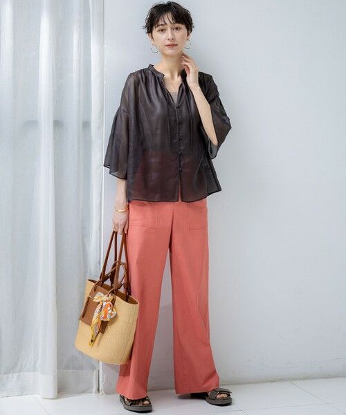 L size ONWARD(大きいサイズ) / エルサイズオンワード その他パンツ | 【吸水速乾/UVカット/洗える】ボディシェルドライオックス ベイカー パンツ | 詳細23