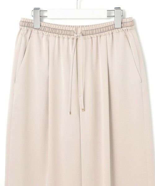 L size ONWARD(大きいサイズ) / エルサイズオンワード その他パンツ | 【Oggi9月号掲載/撥水加工】スムースサテン タック ワイド パンツ | 詳細12