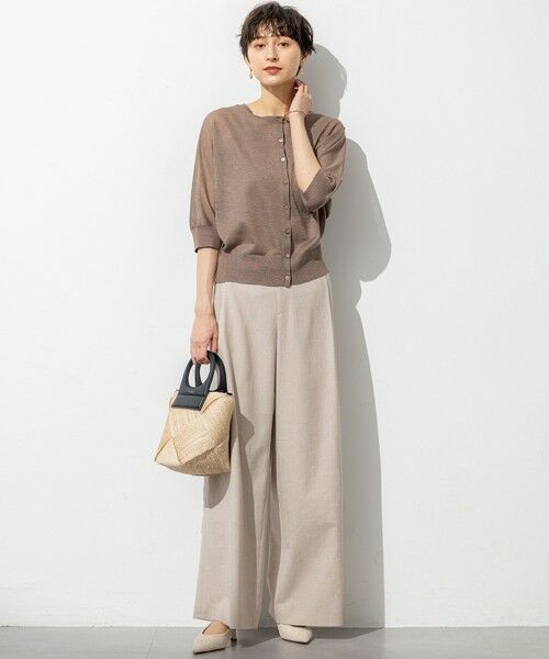 L size ONWARD(大きいサイズ) / エルサイズオンワード その他パンツ | 【洗える】トリアセスラブストレッチ ワイド パンツ | 詳細18