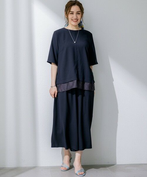 L size ONWARD(大きいサイズ) / エルサイズオンワード その他パンツ | 【Lサイズ限定/吸水速乾/UVカット/接触冷感/】ストレッチジョーゼット ガウチョパンツ | 詳細14