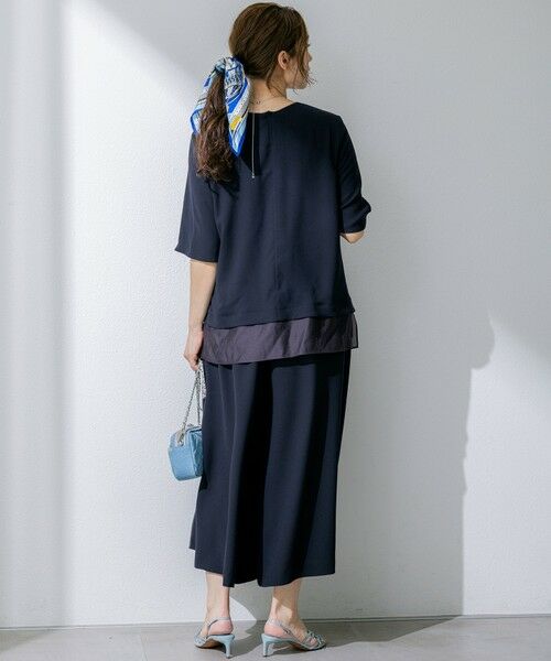 L size ONWARD(大きいサイズ) / エルサイズオンワード その他パンツ | 【Lサイズ限定/吸水速乾/UVカット/接触冷感/】ストレッチジョーゼット ガウチョパンツ | 詳細15