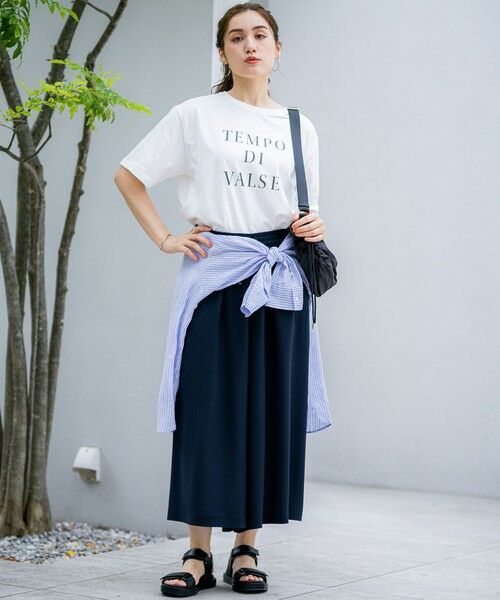 L size ONWARD(大きいサイズ) / エルサイズオンワード その他パンツ | 【Lサイズ限定/吸水速乾/UVカット/接触冷感/】ストレッチジョーゼット ガウチョパンツ | 詳細16