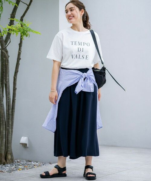 L size ONWARD(大きいサイズ) / エルサイズオンワード その他パンツ | 【Lサイズ限定/吸水速乾/UVカット/接触冷感/】ストレッチジョーゼット ガウチョパンツ | 詳細17