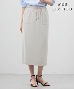 L size ONWARD(大きいサイズ) / エルサイズオンワード ミニ・ひざ丈スカート | 【WEB限定カラーあり・洗える・接触冷感・吸水速乾】Lightジョーゼット ナロー スカート