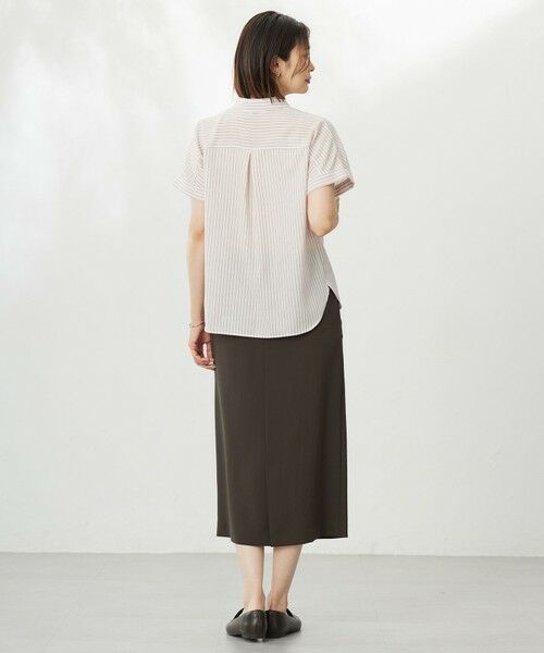 L size ONWARD(大きいサイズ) / エルサイズオンワード ミニ・ひざ丈スカート | 【WEB限定カラーあり・洗える・接触冷感・吸水速乾】Lightジョーゼット ナロー スカート | 詳細17