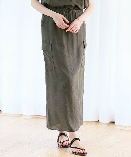 L size ONWARD(大きいサイズ)/エルサイズオンワード 【SLOW/一部店舗限定】ブライトヴィンテージクロス Iライン スカート グレー系 48 L size ONWARD(大きいサイズ)/エルサイズオンワード 【SLOW/一部店舗限定】ブライトヴィンテージクロス Iライン スカート グレー系 48