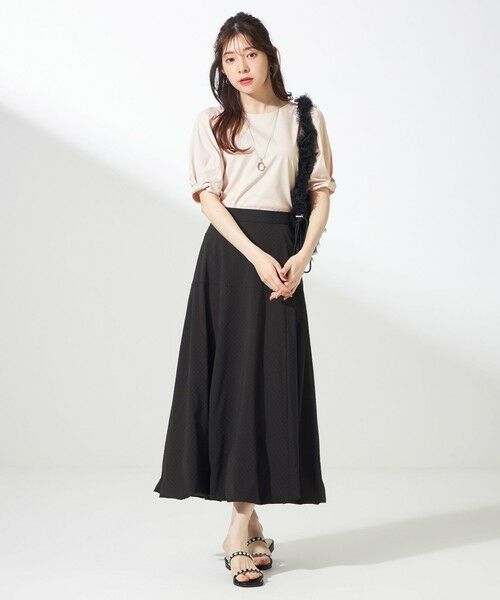 L size ONWARD(大きいサイズ) / エルサイズオンワード ミニ・ひざ丈スカート | 【洗える】バルーン スカート | 詳細4