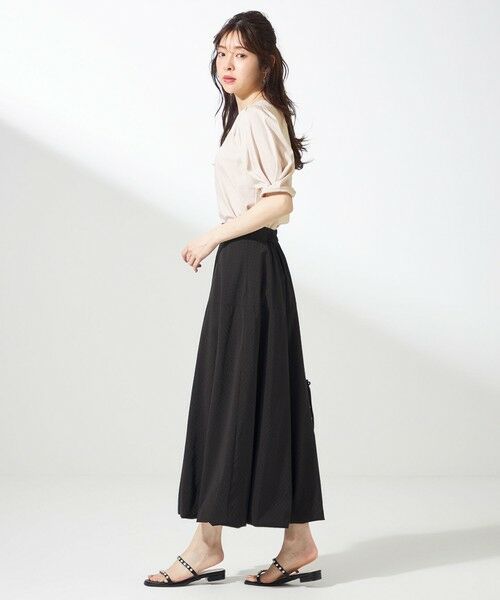 L size ONWARD(大きいサイズ) / エルサイズオンワード ミニ・ひざ丈スカート | 【洗える】バルーン スカート | 詳細5