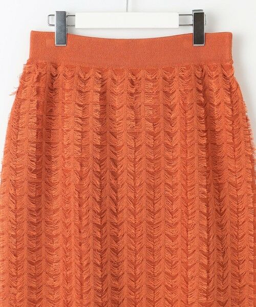 L size ONWARD(大きいサイズ) / エルサイズオンワード ミニ・ひざ丈スカート | 【セットアップ対応・洗える】シアーカットジャカード スカート | 詳細4