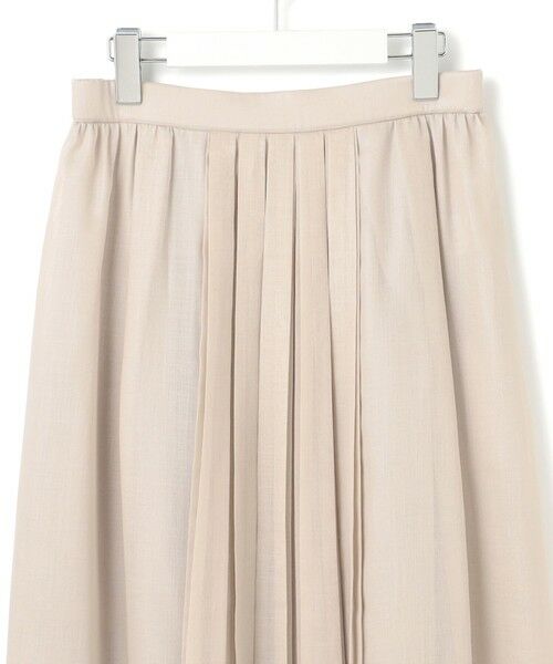 L size ONWARD(大きいサイズ) / エルサイズオンワード ミニ・ひざ丈スカート | 【洗える】ソフトシアーフィルム タック スカート | 詳細10