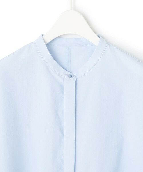 L size ONWARD(大きいサイズ) / エルサイズオンワード シャツ・ブラウス | 【接触冷感・UVカット・洗える】ヴィンテージスパンブロード バンドカラーシャツ | 詳細10