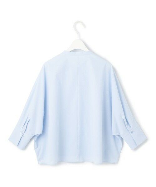 L size ONWARD(大きいサイズ) / エルサイズオンワード シャツ・ブラウス | 【接触冷感・UVカット・洗える】ヴィンテージスパンブロード バンドカラーシャツ | 詳細11