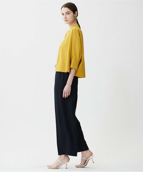 L size ONWARD(大きいサイズ) / エルサイズオンワード シャツ・ブラウス | 【接触冷感・UVカット・洗える】ヴィンテージスパンブロード バンドカラーシャツ | 詳細17