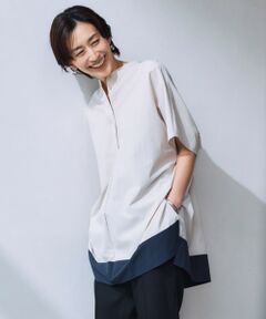 L size ONWARD(大きいサイズ) / エルサイズオンワード シャツ・ブラウス | 【接触冷感・UVカット・洗える】 RENUソフトタイプライター ブラウス