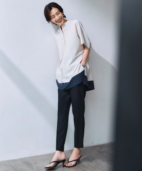 L size ONWARD(大きいサイズ) / エルサイズオンワード シャツ・ブラウス | 【接触冷感・UVカット・洗える】 RENUソフトタイプライター ブラウス | 詳細2