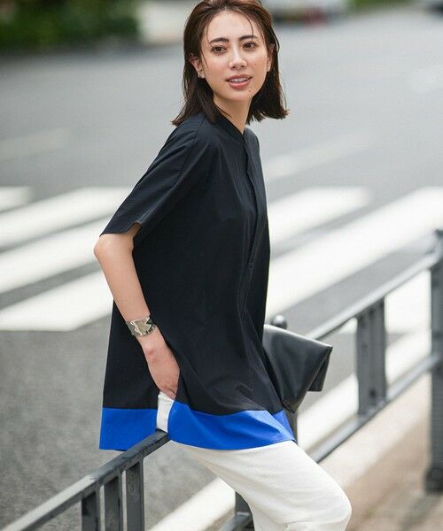 L size ONWARD(大きいサイズ) / エルサイズオンワード シャツ・ブラウス | 【接触冷感・UVカット・洗える】 RENUソフトタイプライター ブラウス | 詳細7