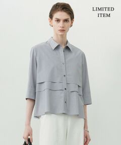 L size ONWARD(大きいサイズ) / エルサイズオンワード シャツ・ブラウス | 【WEB限定・洗える】クリーンブロード クロップドシャツ