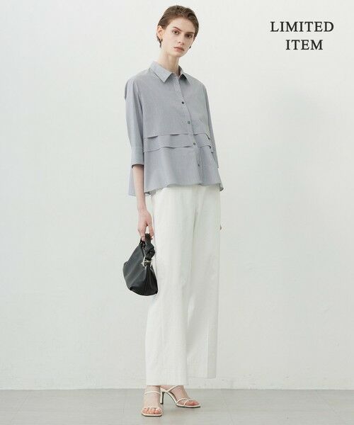 L size ONWARD(大きいサイズ) / エルサイズオンワード シャツ・ブラウス | 【WEB限定・洗える】クリーンブロード クロップドシャツ | 詳細12