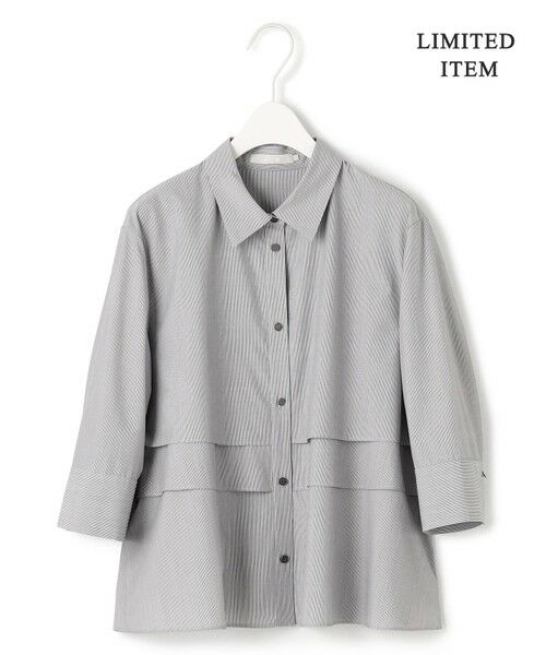 L size ONWARD(大きいサイズ) / エルサイズオンワード シャツ・ブラウス | 【WEB限定・洗える】クリーンブロード クロップドシャツ | 詳細14