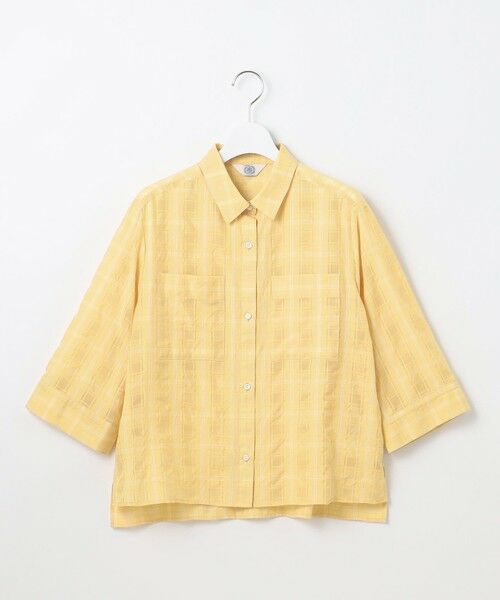 L size ONWARD(大きいサイズ) / エルサイズオンワード シャツ・ブラウス | 【洗える】SHEER チェック シャツ ブラウス | 詳細6