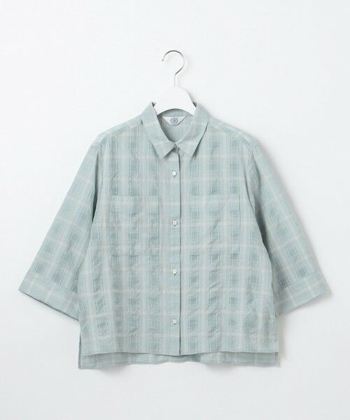 L size ONWARD(大きいサイズ) / エルサイズオンワード シャツ・ブラウス | 【洗える】SHEER チェック シャツ ブラウス | 詳細15