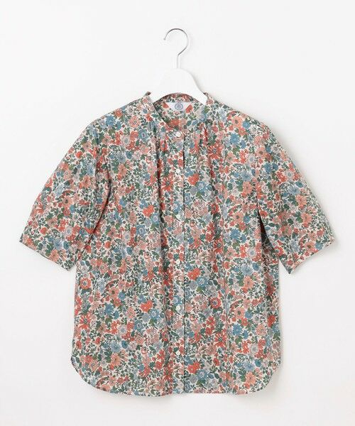 L size ONWARD(大きいサイズ) / エルサイズオンワード シャツ・ブラウス | 【洗える】LIBERTY バンドカラー ブラウス | 詳細2