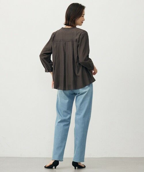 L size ONWARD(大きいサイズ) / エルサイズオンワード シャツ・ブラウス | 【洗える・速乾・接触冷感】リライムライトローン バックフレア ブラウス | 詳細3