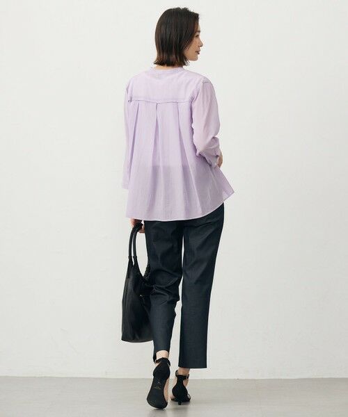 L size ONWARD(大きいサイズ) / エルサイズオンワード シャツ・ブラウス | 【洗える・速乾・接触冷感】リライムライトローン バックフレア ブラウス | 詳細11