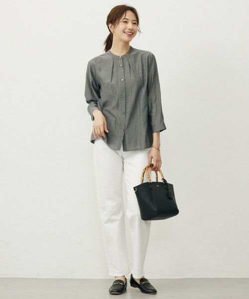 L size ONWARD(大きいサイズ) / エルサイズオンワード シャツ・ブラウス | 【洗える・速乾・接触冷感】リライムライトローン バックフレア ブラウス | 詳細20