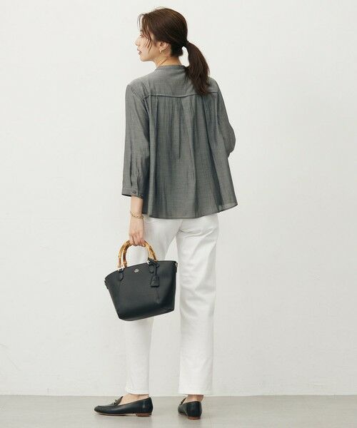 L size ONWARD(大きいサイズ) / エルサイズオンワード シャツ・ブラウス | 【洗える・速乾・接触冷感】リライムライトローン バックフレア ブラウス | 詳細21