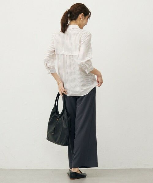 L size ONWARD(大きいサイズ) / エルサイズオンワード シャツ・ブラウス | 【洗える】ウォッシャブルキュプラツイル シャツ | 詳細2