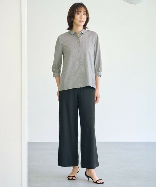 L size ONWARD(大きいサイズ) / エルサイズオンワード シャツ・ブラウス | 【洗える】ウォッシャブルキュプラツイル シャツ | 詳細15