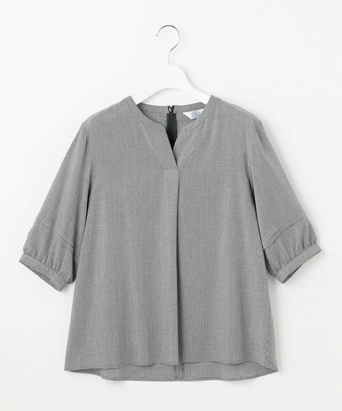 L size ONWARD(大きいサイズ) / エルサイズオンワード シャツ・ブラウス | 【洗える】ウォッシャブルキュプラツイル キーネック ブラウス | 詳細20