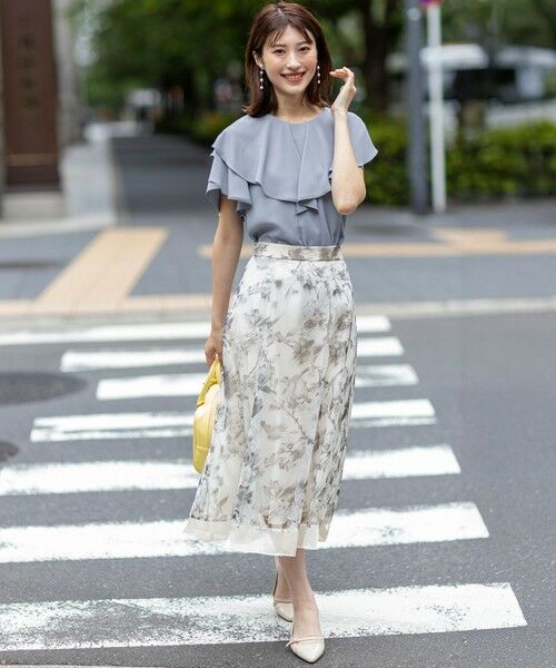 L size ONWARD(大きいサイズ) / エルサイズオンワード シャツ・ブラウス | 【接触冷感・吸水速乾・UVカット】サラキレイ フリル ブラウス | 詳細6