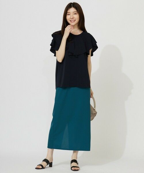 L size ONWARD(大きいサイズ) / エルサイズオンワード シャツ・ブラウス | 【接触冷感・吸水速乾・UVカット】サラキレイ フリル ブラウス | 詳細15