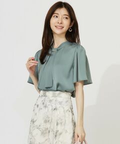 L size ONWARD(大きいサイズ) / エルサイズオンワード シャツ・ブラウス | 【洗える】4WAY半袖 ボウブラウス