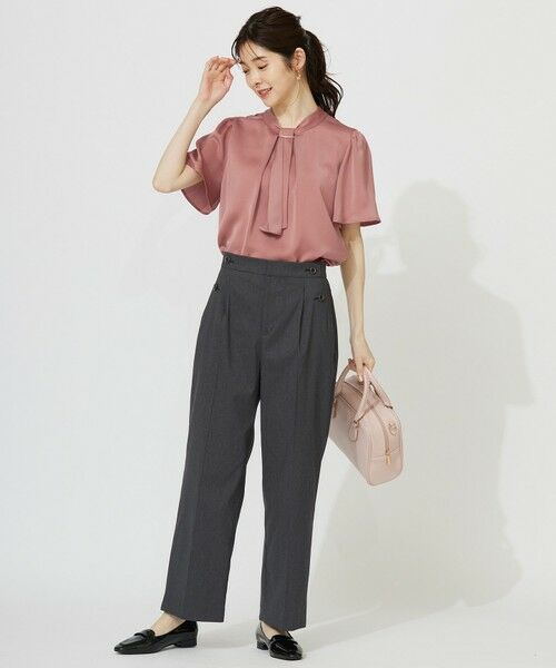 L size ONWARD(大きいサイズ) / エルサイズオンワード シャツ・ブラウス | 【洗える】4WAY半袖 ボウブラウス | 詳細5