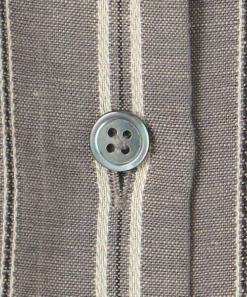 L size ONWARD(大きいサイズ) / エルサイズオンワード シャツ・ブラウス | 【カタログ掲載・セットアップ対応・洗える】リネンビスコースストライプ シャツ | 詳細11