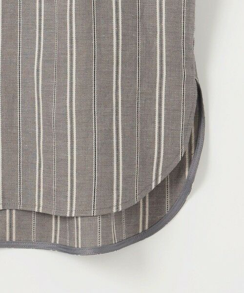 L size ONWARD(大きいサイズ) / エルサイズオンワード シャツ・ブラウス | 【カタログ掲載・セットアップ対応・洗える】リネンビスコースストライプ シャツ | 詳細13